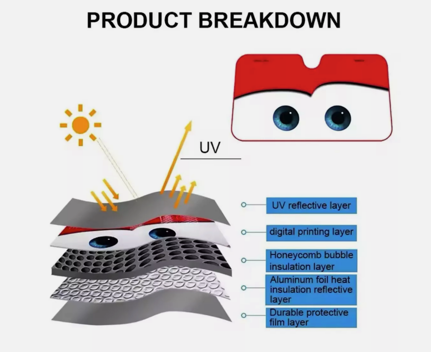 Lightning McQueen Eyes SunShade